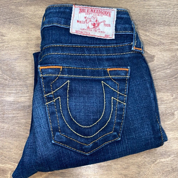 True Religion size 24 raw hem jeans - Picture 2 of 9